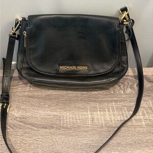 Michael Kors Black Crossbody Bag with Gold Hardware